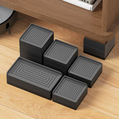 Paquete de 4 almohadillas de elevación para muebles (se adapta al sofá/mesa de té/gabinete para zapatos): almohadillas para pies de elevación ajustables impermeables
