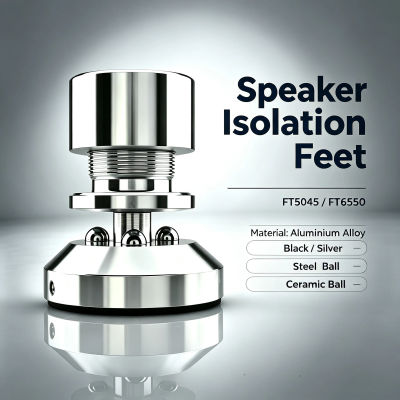 4 unidades de bases de aislamiento para altavoces con amortiguación de vibraciones, de aleación, ajustables, con almohadilla de soporte, bola de acero y bola cerámica, tipo púas