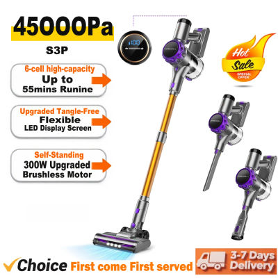 Aspiradora inalámbrica INSE S3P, potente aspiradora de mano de 45Kpa con pantalla LED, autónoma de funcionamiento de 55 minutos para alfombras H
