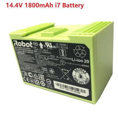 Reemplazo de batería i7 de 14,4 V y 1800mAh para iRobot Roomba e y i Series i7+ e5 7150 7550 i3 3150 i3+ 3550 i4 4150 i4 piezas de repuesto