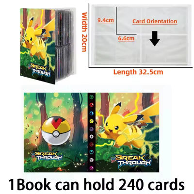 Nuevo - Álbum para Tarjetas Pokémon, Álbum para 240 Tarjetas, Modelo Creativo, Carpeta con Anillas, Libro Coleccionable para Tarjetas