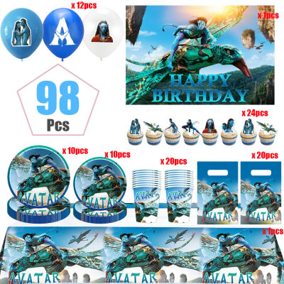 Decoración de Cumpleaños de la Película Avatar, Vajilla, Mantel, Taza, Plato, Servilleta, Bolsa, Globo, Recuerdos para Baby Shower, Artículos para Fiestas, Regalo
