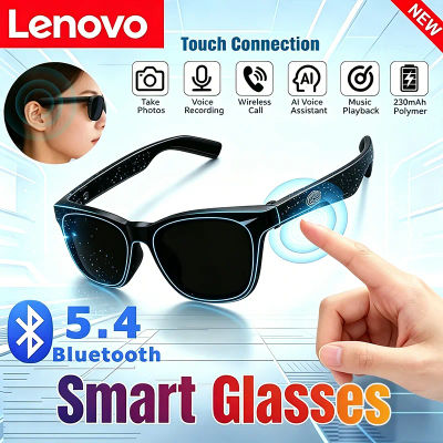 Gafas Inteligentes Lenovo con Control Remoto Táctil, IA, Cámara 8K HD, Grabación, Traductor, Asistente de Voz, Música, Bluetooth 5.4, Gafas de Sol para Hombre