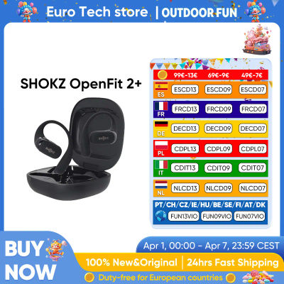 Original SHOKZ OpenFit 2 + T921 auriculares abiertos Dolby Audio inalámbrico Bluetooth auriculares con gancho para la oreja 48h batería de larga duración IP55