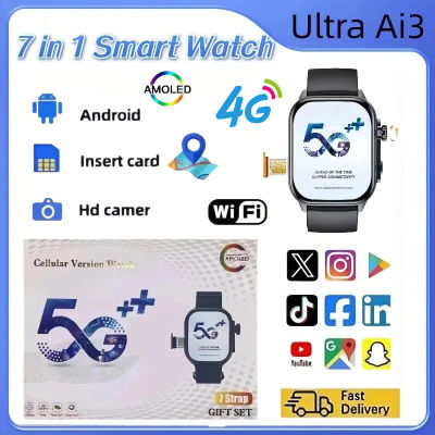 Nuevo Ultra Ai3 Smartwatch 4G Android Amoled HD cámara GPS WIFI Google Play Store aplicación descargar juego Bluetooth Smartwatch hombres mujeres