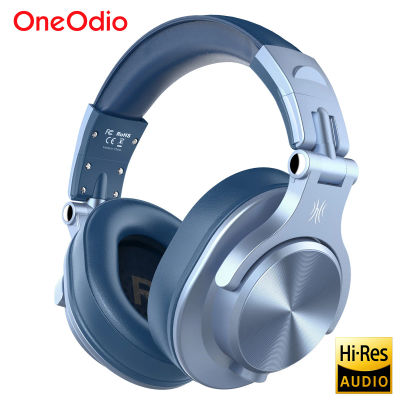 Oneodio A70 auriculares inalámbricos Bluetooth 5,2 72 horas sobre la oreja Audio de alta resolución 3,5mm/6,35mm auriculares con cable para estudio DJ con micrófono