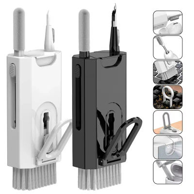 Kit de limpieza 8 en 1, limpiador de teclado para AirPods, cámara, herramienta de limpieza de teléfono, juego de extractor de teclas, cepillo de pantalla, pluma de limpieza de auriculares
