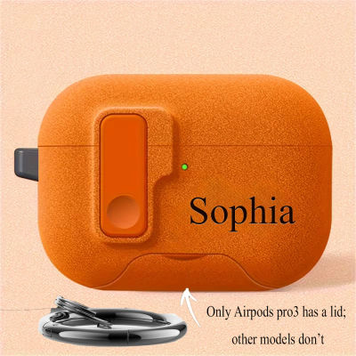 Funda personalizada con nombre personalizable para AirPods Pro 1/2/3/4 Pro/Pro2/Pro3, funda protectora con nombre impreso UV, antipérdida