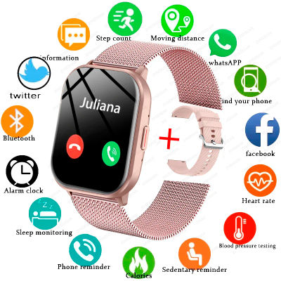 2026 señora nueva moda reloj inteligente hombres mujeres ritmo cardíaco presión arterial Fitness Tracker Bluetooth llamada Smartwatch hombre para Android
