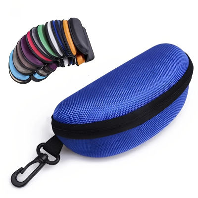 Estuche grande para gafas de sol de tela Oxford, caja de almacenamiento con cremallera, estuche portátil para gafas de sol deportivas para adultos, accesorios para mochila