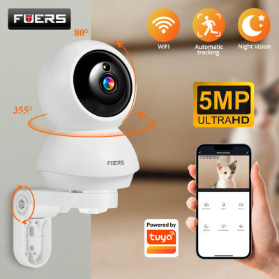 FUERS 4K 8MP WiFi IP cámara para mascotas cámara para perros Tuya cámara de vigilancia inalámbrica de seguridad para el hogar inteligente Monitor de bebé Mini cámara