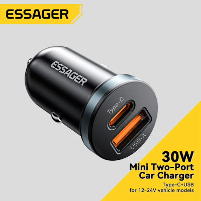 Essager 30W USB cargador de coche carga rápida 4,0 3,0 FCP SCP USB PD para Xiaomi iPhone 12 13 14 Pro carga rápida cargador de teléfono de coche C