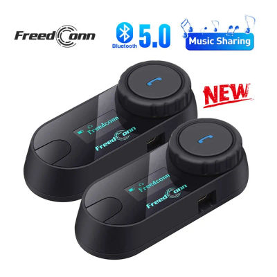 Freedconn-intercomunicador con Bluetooth para casco de motocicleta, interfono de comunicación inalámbrica BT 5,0, compartir música, 6 conductores, FM, SC
