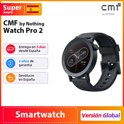 Versión Global CMF by Nothing Watch Pro 2 Pantalla AMOLED de 1,32" Llamadas Bluetooth con Reducción de Ruido AI GPS integrado multisistema Bluetooth 5.3 CMF Watch Pro 2