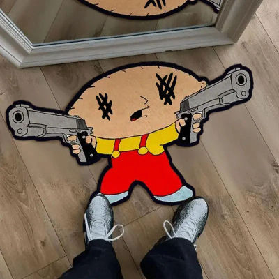 Alfombra de personaje de dibujos animados VIKAMA, cómoda y cálida, alfombra para el suelo de la entrada del baño, cojín lateral del dormitorio, decoración del hogar