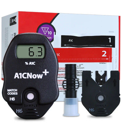 Hemoglobina glicada PTS Diagnóstico HbA1c Now+ Sistema Kit de prueba profesional para el hogar para diabéticos Monitor de glucosa en sangre