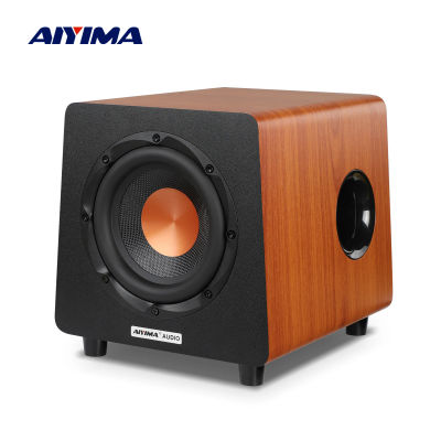 AIYIMA 800X-Subwoofer , altavoz activo de 8 pulgadas, graves profundos, grano de madera, amplificador de graves, entrada RCA/AUX/LFE, 150W