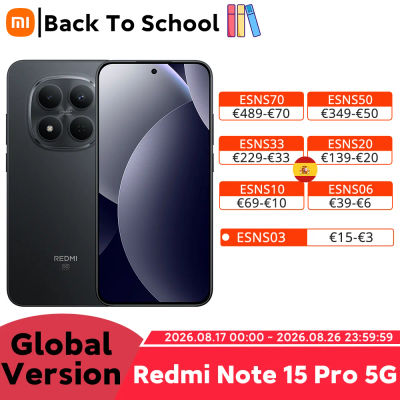 Versión Global Redmi Note 15 Pro 5G Dimensity 7400-Ultra Smartphone, Batería de 6580mAh con Carga Rápida de 45W, Cámara Principal de 200MP con OIS, Teléfono Celular Xiaomi
