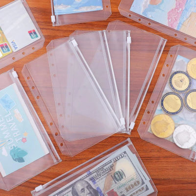 Carpeta de PVC de 8 Uds., sobres de bolsillo para efectivo A5 A6 A7, carpetas con cremallera, bolsas, organizador de dinero, archivador de documentos económicos, inserciones de hojas sueltas