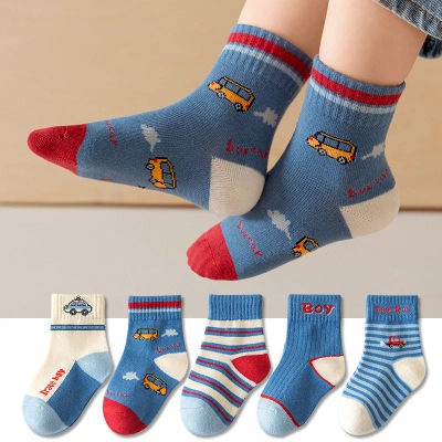 Calcetines de dibujos animados para bebés, medias de animales para niños y niñas de 1 a 12 años, 5 pares