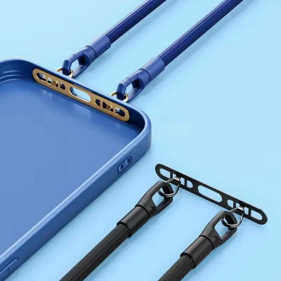Nuevo Parche de junta de cordón de teléfono de Metal ultrafino, Clips de cable colgantes resistentes de acero inoxidable, accesorios de conector de seguridad para teléfono móvil