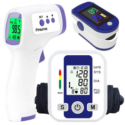 Kit de prueba de presión arterial de brazo Digital, Monitor con Sensor de manguito, tonómetro de presión automático BP, tensiómetro, medidor de pulso y frecuencia cardíaca