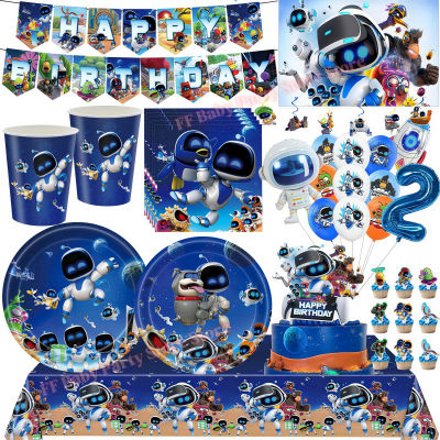 Decoración para Fiesta de Cumpleaños Infantil con Temática de Robot Espacial, Platos, Vasos, Pancarta para Niños, Regalos, Recuerdos para Baby Shower, Accesorios para Fotos