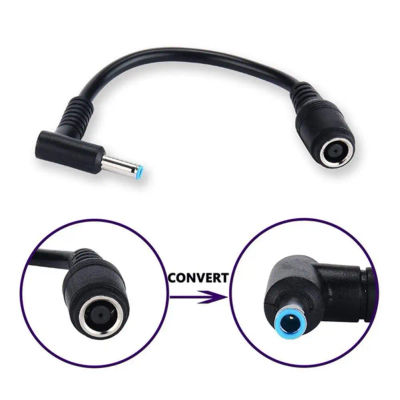 Convertidor de cargador de corriente CC de 7,4mm a 4,5mm, gran Cable conector adaptador CC de repuesto para puntas azules HP Dell, 1 ud.