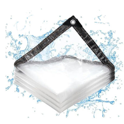 Tela transparente a prueba de lluvia, jardín a prueba de viento, invernadero de polietileno, cubierta para plantas con cubierta perforada a prueba de lluvia