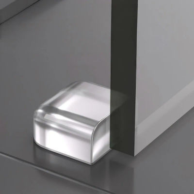 1-8 unidades de tope de puerta de silicona engrosada transparente, protector de pared autoadhesivo, almohadilla de goma para manija de puerta, gabinete y esquinas de muebles