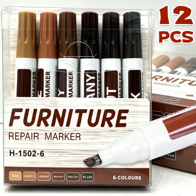 Marcadores de Retoque para Muebles, Kit de Reparación de Arañazos en Madera, Pintura para Pisos, Mesas, Escritorios, Tratamiento Impermeable para Paredes