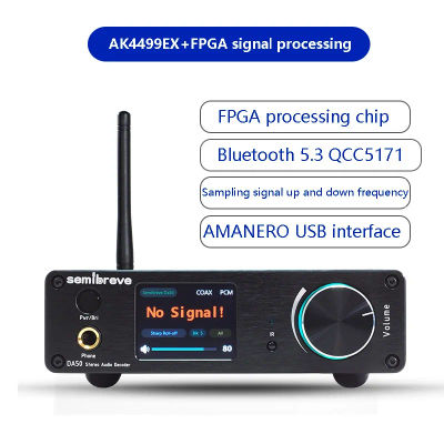 Decodificador de Audio AK4499EX, DAC, QCC5171, Bluetooth 5,3, DSD512, RGB, efecto de luz FPGA, sin pérdidas, AS318B, cristal femenino