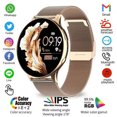 2025 nuevas mujeres SmartWatch Bluetooth llamada señora relojes deporte impermeable ritmo cardíaco sueño reloj inteligente para mujeres presente