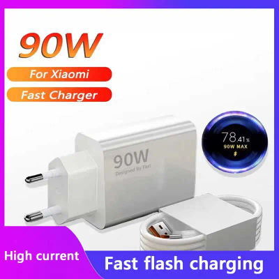 Nuevo cargador USB tipo C de 90W, Cable de datos de carga rápida, adaptador de cargador de teléfono USB, adaptador de enchufe europeo para Xiaomi
