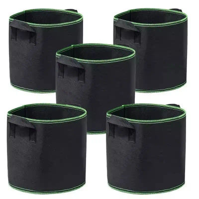 3-5 Bolsas de Cultivo de Tela No Tejida con Asas, Macetas de Tela Transpirable para Flores, Vegetales, Plantas, de 3/5/7/10/15/20 Galones