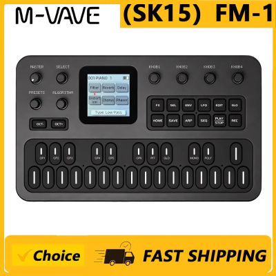 Sintetizador M-VAVE (SK15) FM-1, Fuente de Sonido Portátil, 128 Presets, Altavoz Integrado, Funciona con Batería