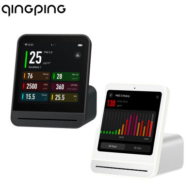 Monitor de Calidad del Aire Qingping Gen 2, Monitor de Calidad del Aire Interior que Detecta PM2.5, CO2, PM10, Ruido, Temperatura y Humedad, con Alarma