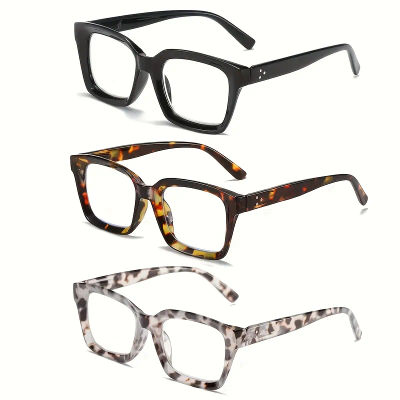 3 uds nuevas gafas de lectura con patas de primavera decoración de verano gafas de protección contra luz azul paquete de moda gafas de flores