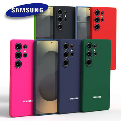 Original Samsung S25 Ultra Case Soft Liquid Silicone S26 Ultra Thin Shockproof Phone Back Cover For Galaxy S25Ultra S26 Plus S24