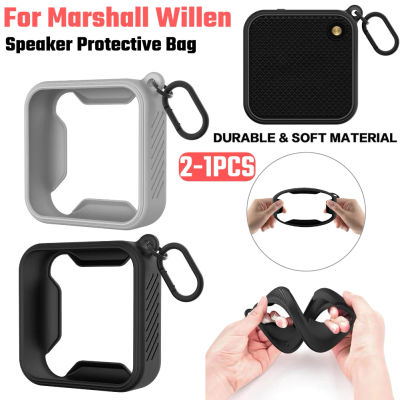 Cubierta de silicona para altavoz portátil, caja protectora a prueba de golpes, anticaída con gancho de Metal, accesorios para Marshall Willen