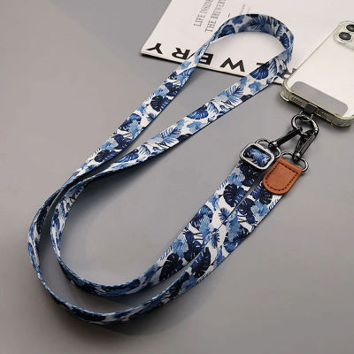 Cordón cruzado para teléfono móvil con patrón Tropical, correa colgante para el cuello, cordones para teléfono móvil con junta Universal para todas las fundas de teléfono