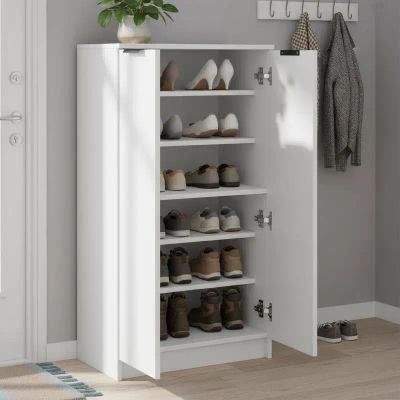 Mueble zapatero blanco 59x35x100,5 cm material de madera