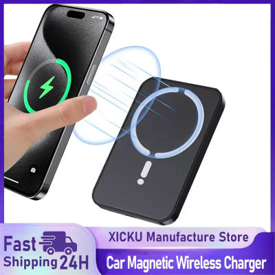 Cargador Inalámbrico Magnético para Coche, Soporte para Teléfono con Ventilación de Aire y GPS para Magsafe iPhone 17 16 15 14 13 12 Pro Max, Carga Rápida para Celular