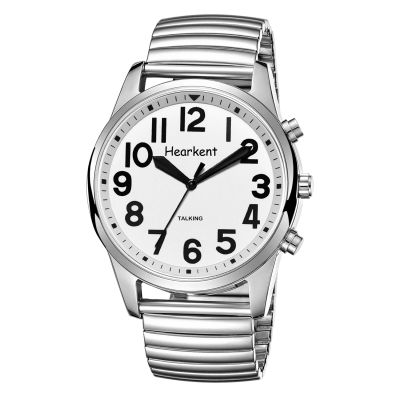 Reloj parlante español Hearkent para ciegos o con discapacidad visual, reloj parlante sin cargador con relojes de pulsera con recordatorio de voz