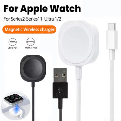 Cable de carga magnético inalámbrico para reloj ios 11, 10, 9, 8, 7, 6, 5, 4, 3, 2 Series SE Ultra 1/2, USB tipo C, cargador para iWatch