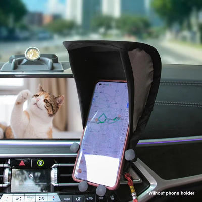 Parasol plegable para teléfono en el tablero del coche, nueva versión vertical, evita que el teléfono se caliente, cortina parasol para teléfono en el tablero, soporte para teléfono con protección UV,