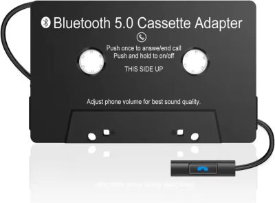 Receptor de casete Bluetooth 5,0, adaptador de Audio con cinta, reproductor de escritorio con cinta para escuchar música de teléfono móvil y voz de coche, manos libres