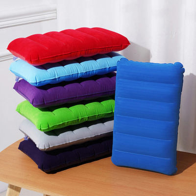 Almohada inflable portátil para viajes al aire libre, almohada plegable para siesta para adultos, almohada para la cintura, almohada para respaldo, 1 ud.