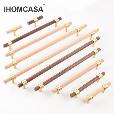 Manijas de madera de haya negra de varios tamaños. manijas de cajones. manijas de puertas de muebles de cocina dorados. perillas de armarios de latón. manijas de madera de armarios.
