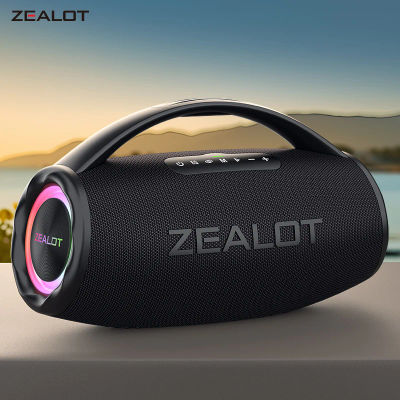 ZEALOT-S97 Altavoz Bluetooth de 80 W con Bluetooth 5.2, mango portátil, tiempo de reproducción de 18 horas, para fiesta, camping